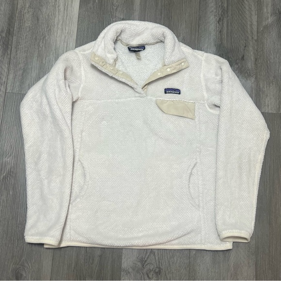 Patagonia Women’s Re-Tool Snap-T pull over/ tan& white color /Size M - Picture 4 of 14